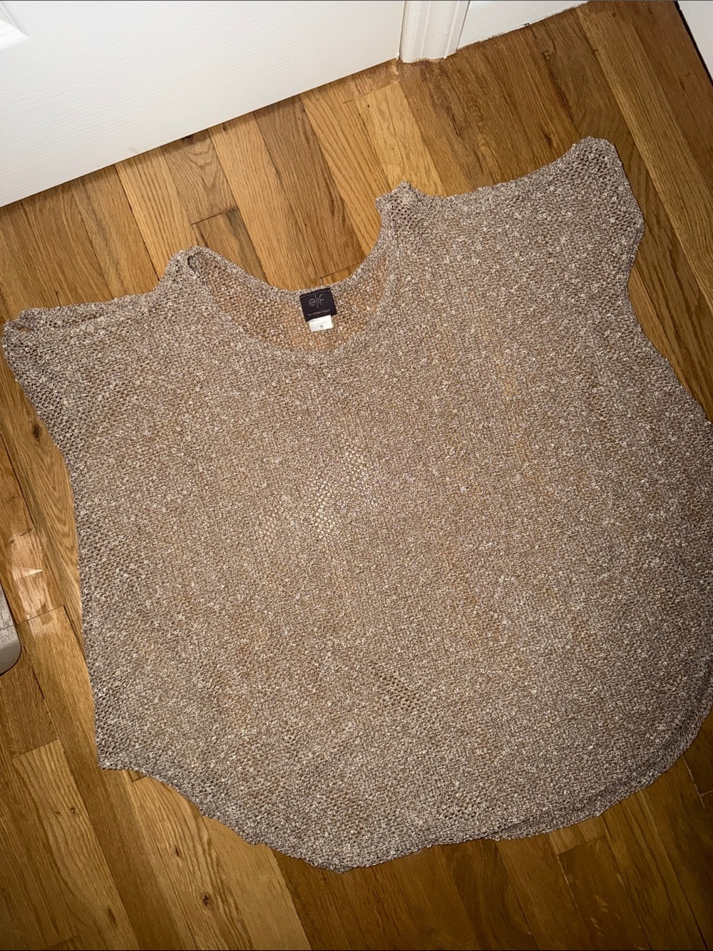 Elif Beige Knit Swim Cover-up